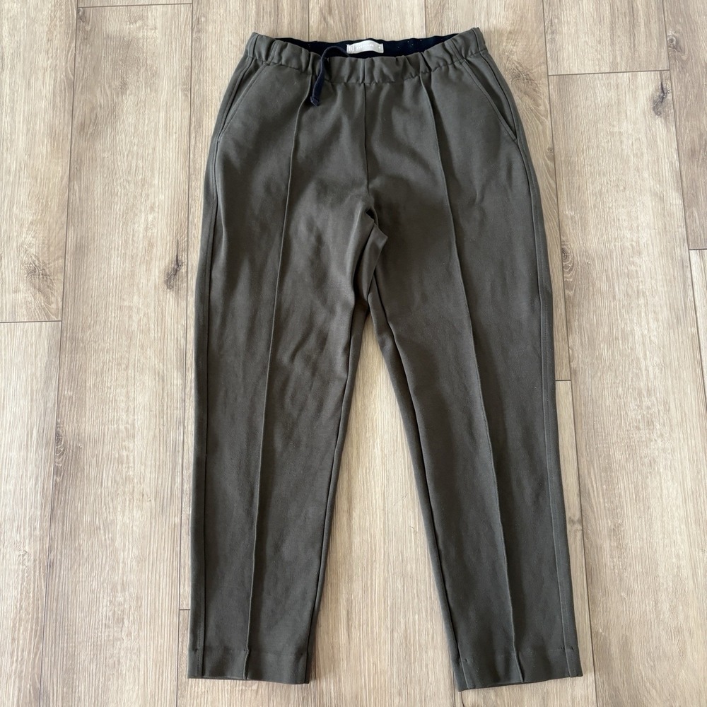 Everlane Pants Womens Medium Green Dream Pant Ankle Tapered Knit Pull On Stretch